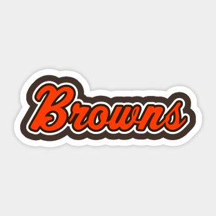 Browns Football Script Sticker